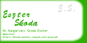 eszter skoda business card